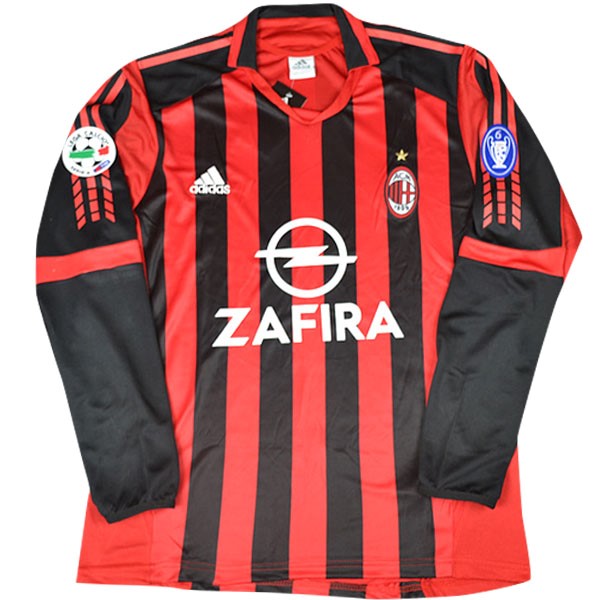Camiseta Milan Primera equipo ML Retro 2005-06 Rojo